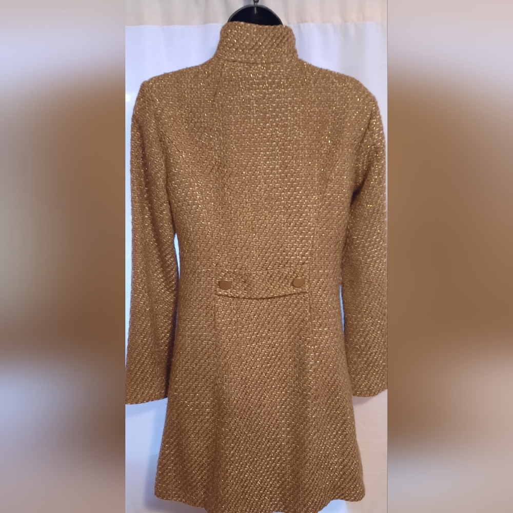 Banana Republic Women's Gold Textured Teddy Coat - Picture 12 of 13